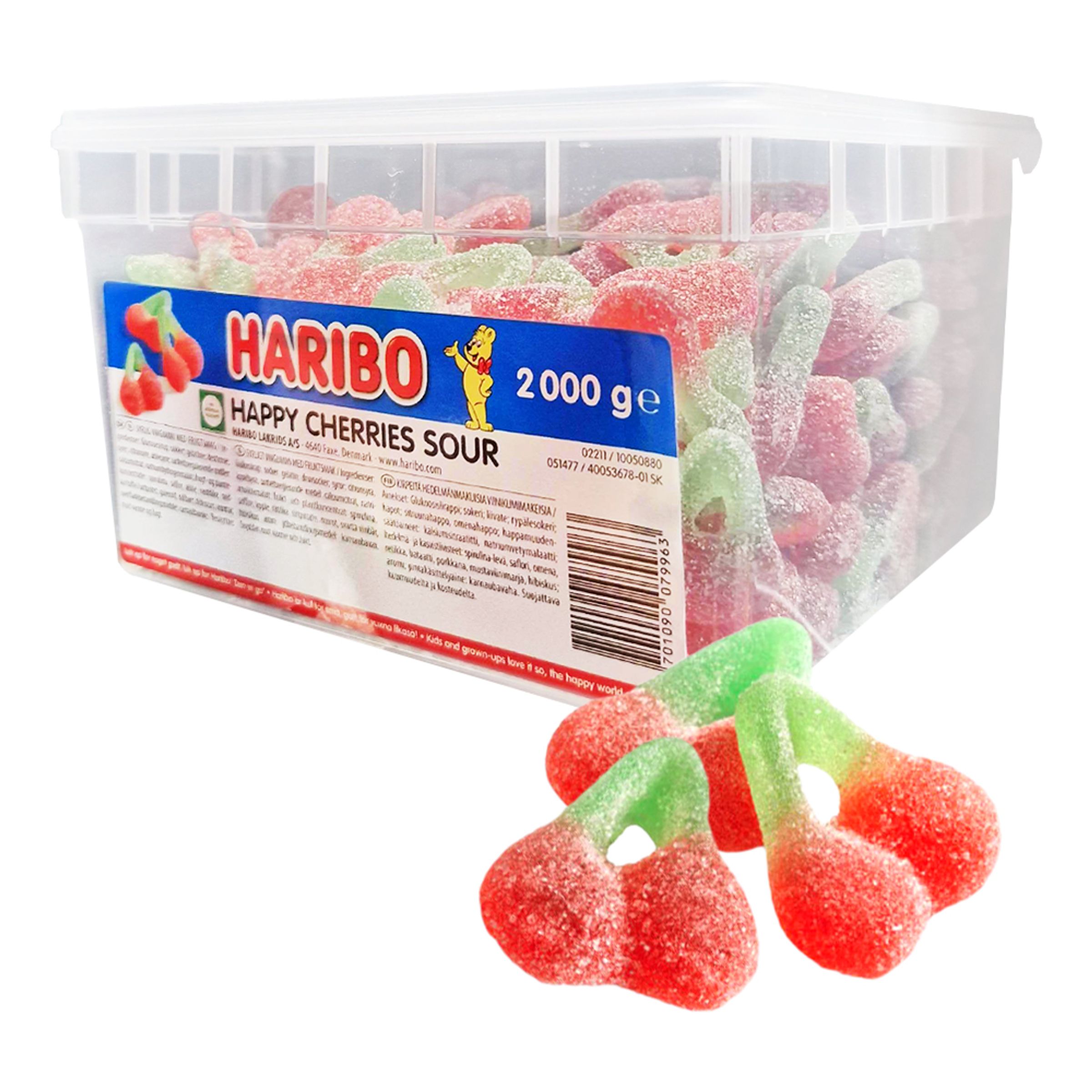 Haribo Happy Cherries Sour Økonomipakke - 2 kg