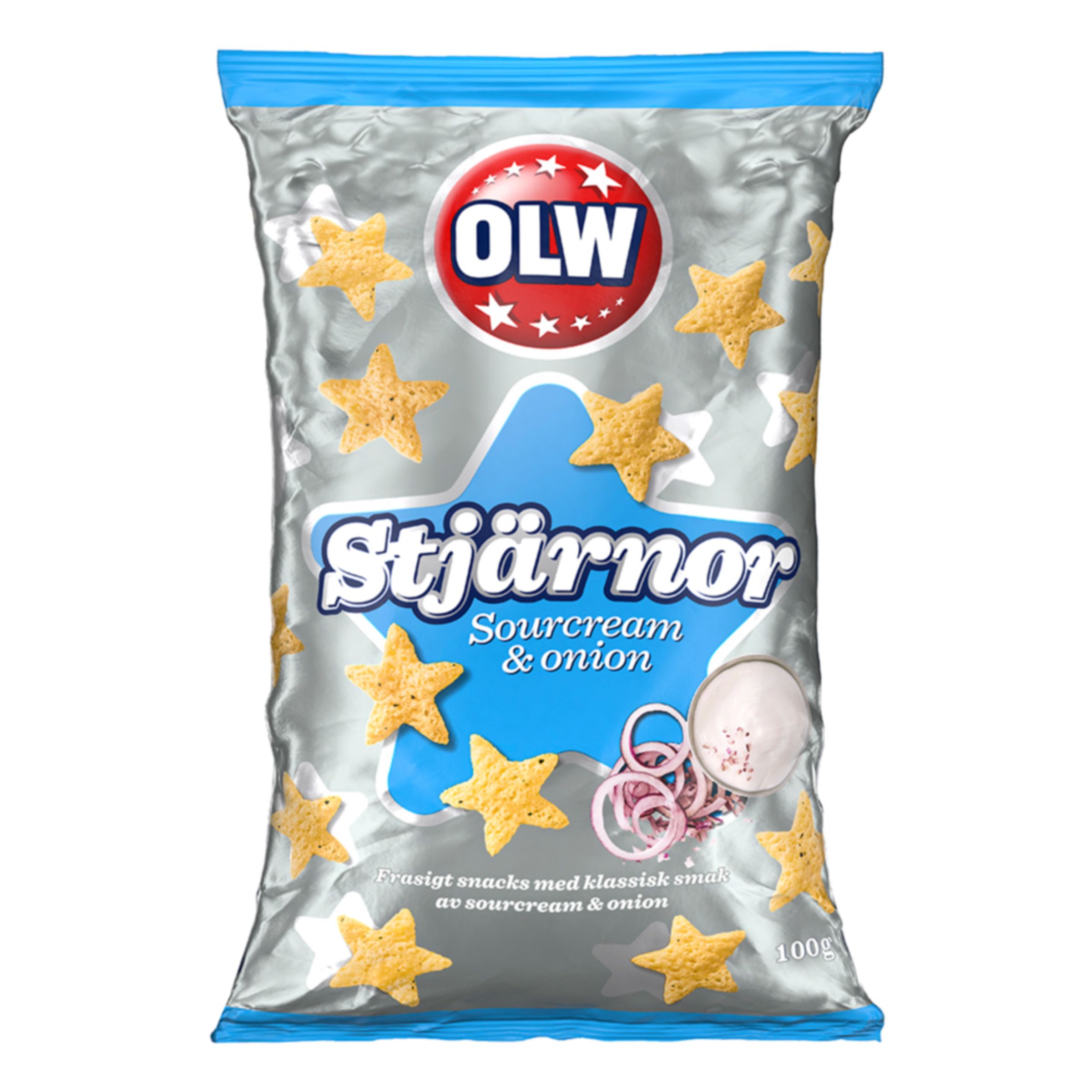 OLW Stjerner Sourcream & Onion - 100 gram