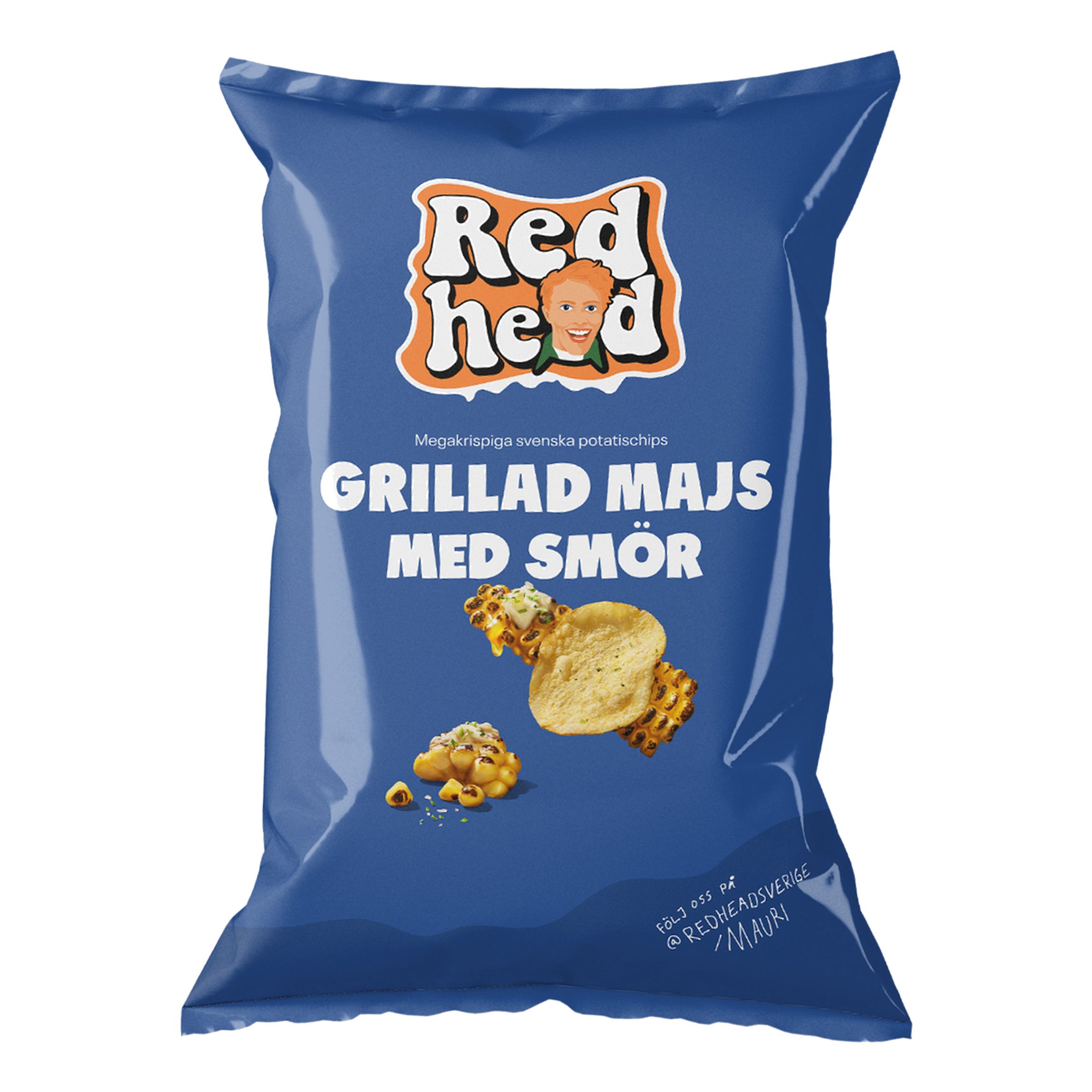 Redhead Grillet Majs med Smør Chips - 150 gram