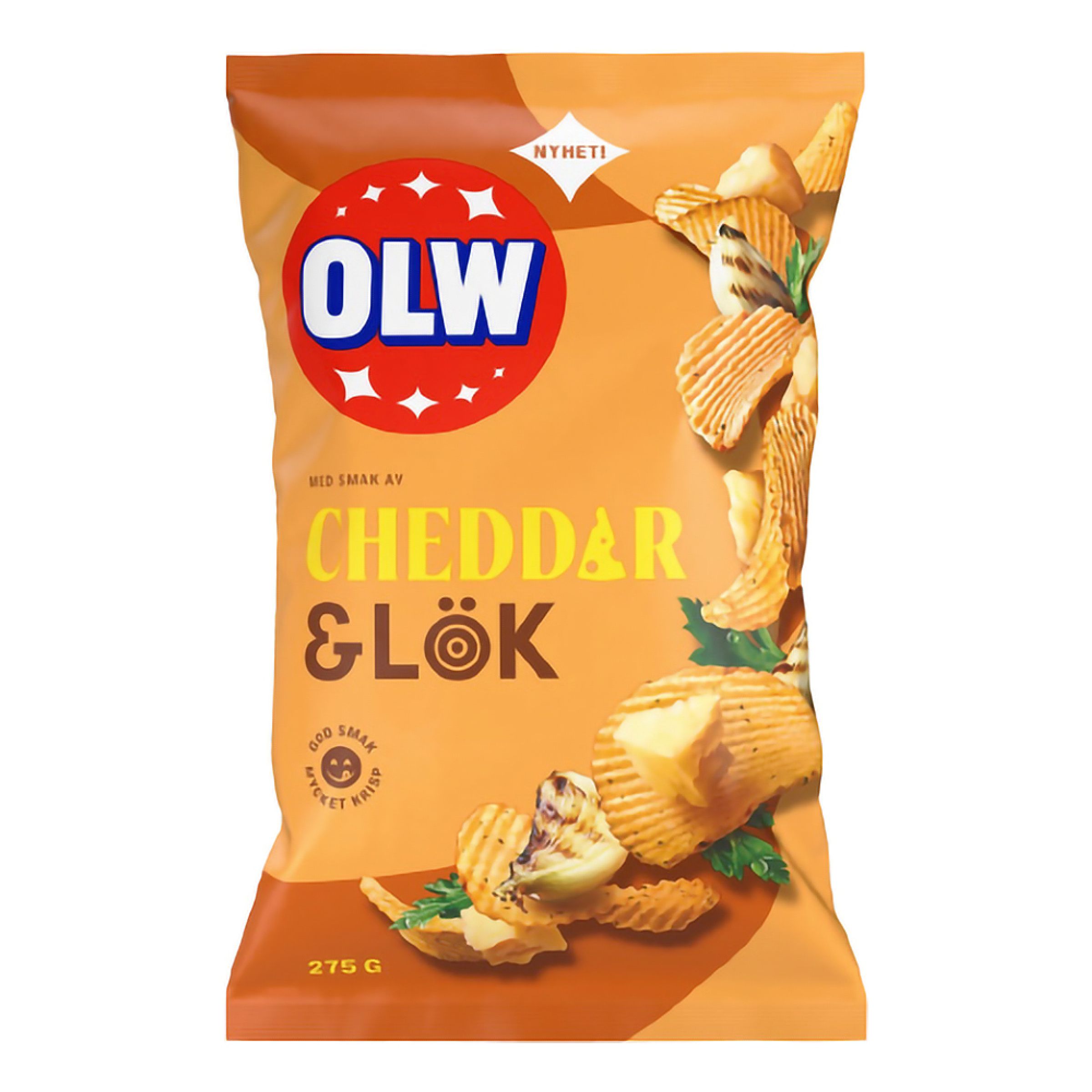 OLW Cheddar & Løg - 275 gram