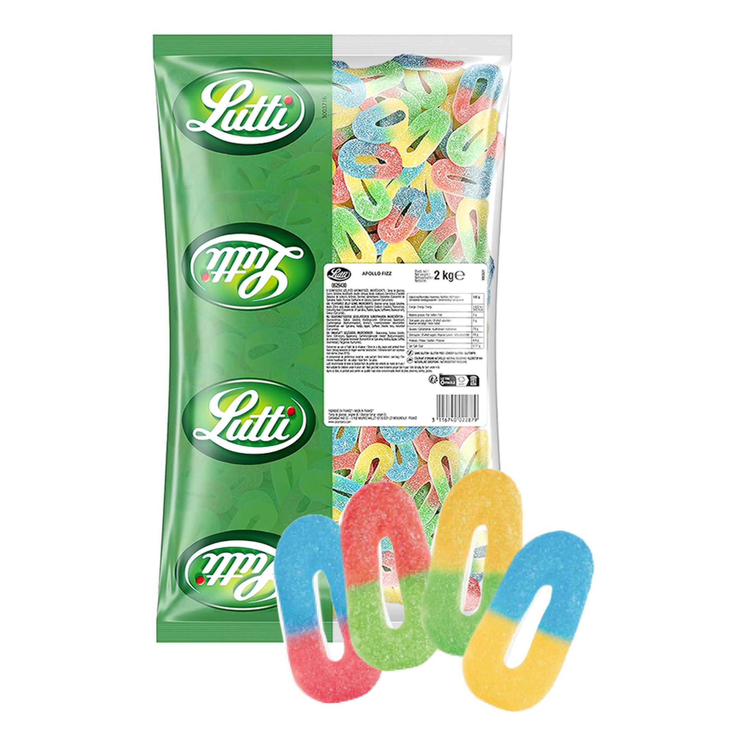 Lutti Apollo Fizz Økonomipakke - 2 kg
