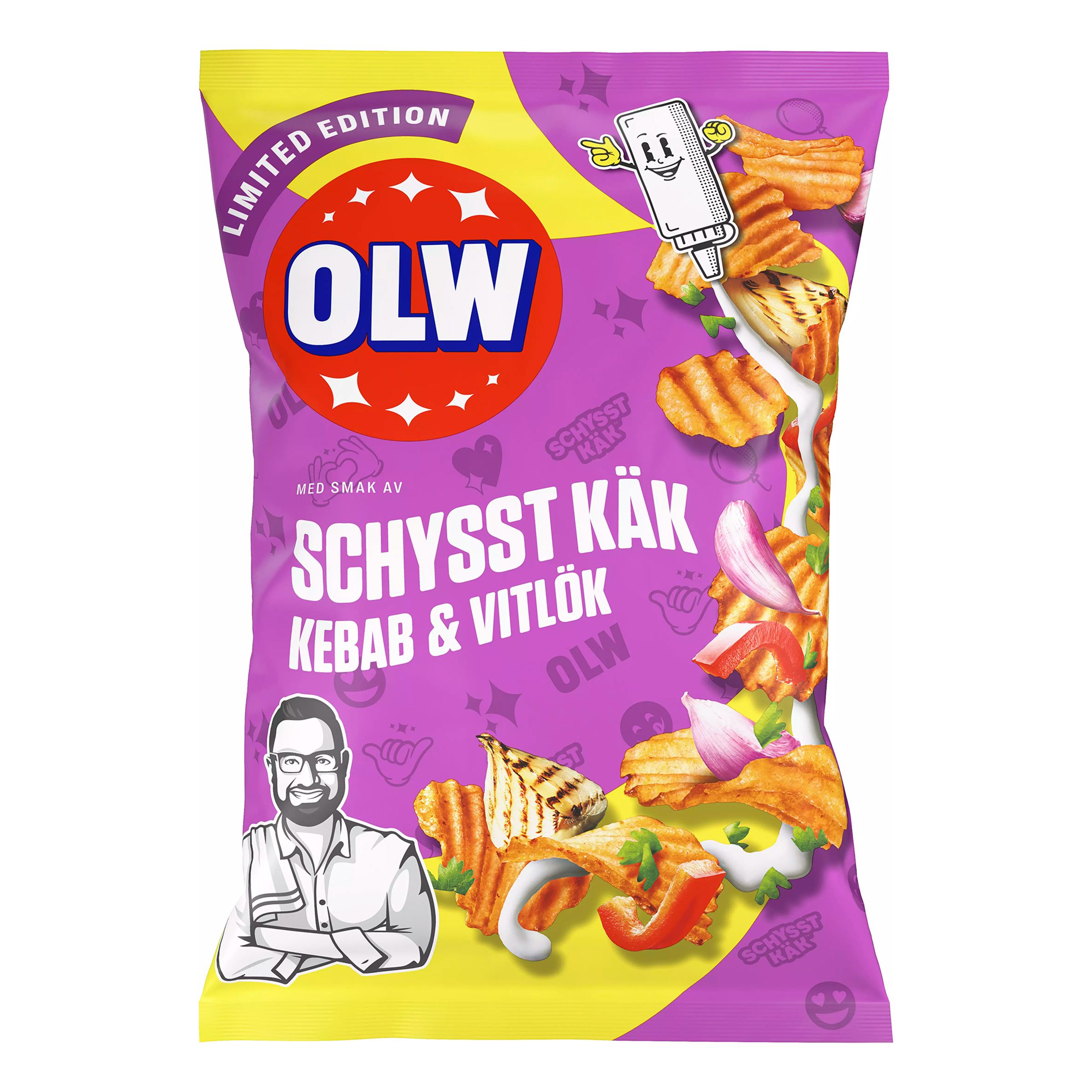 OLW Schysst Käk Kebab & Hvidløg - 250 gram