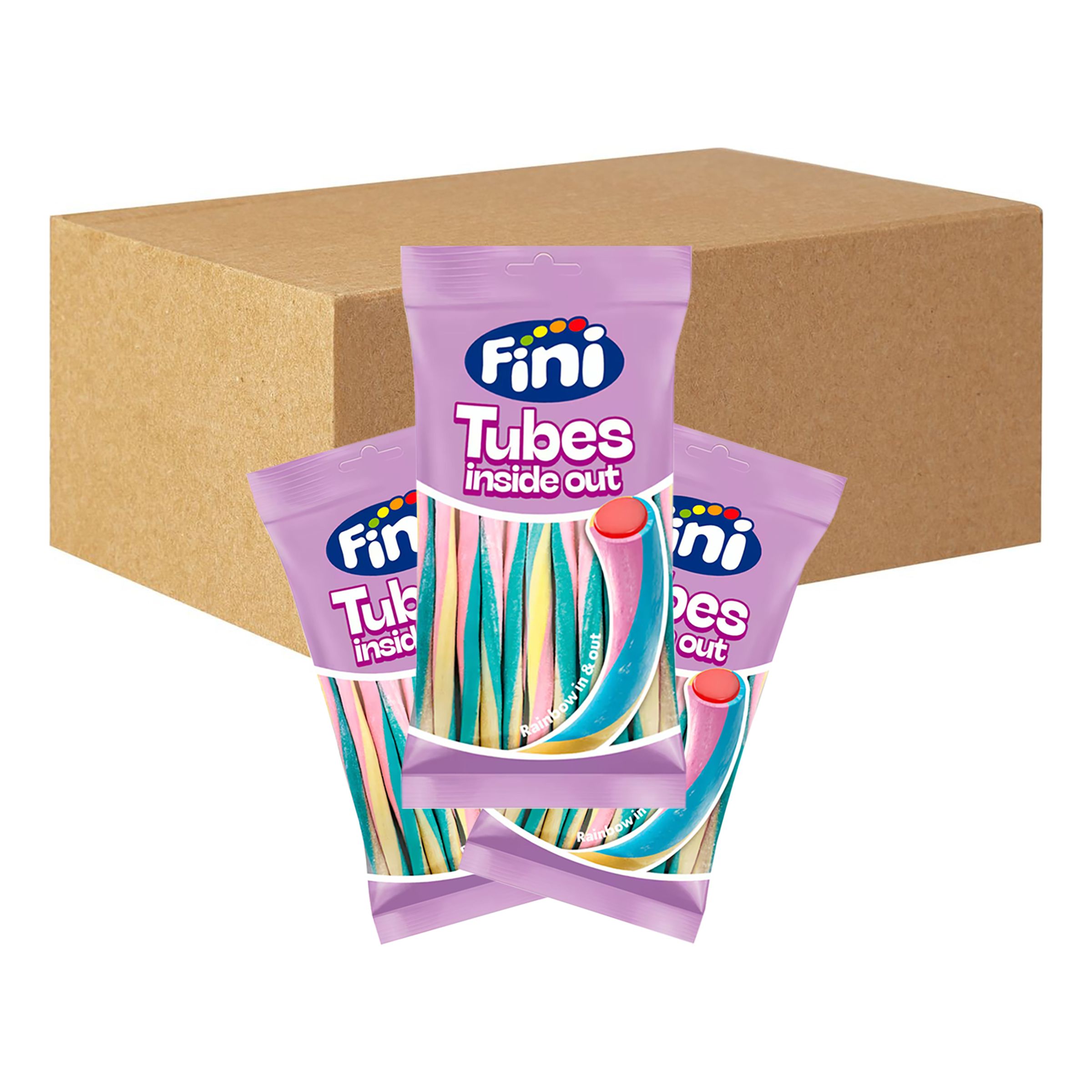 Fini Rainbow Tubes Inside Out Økonomipakke - 12-pak