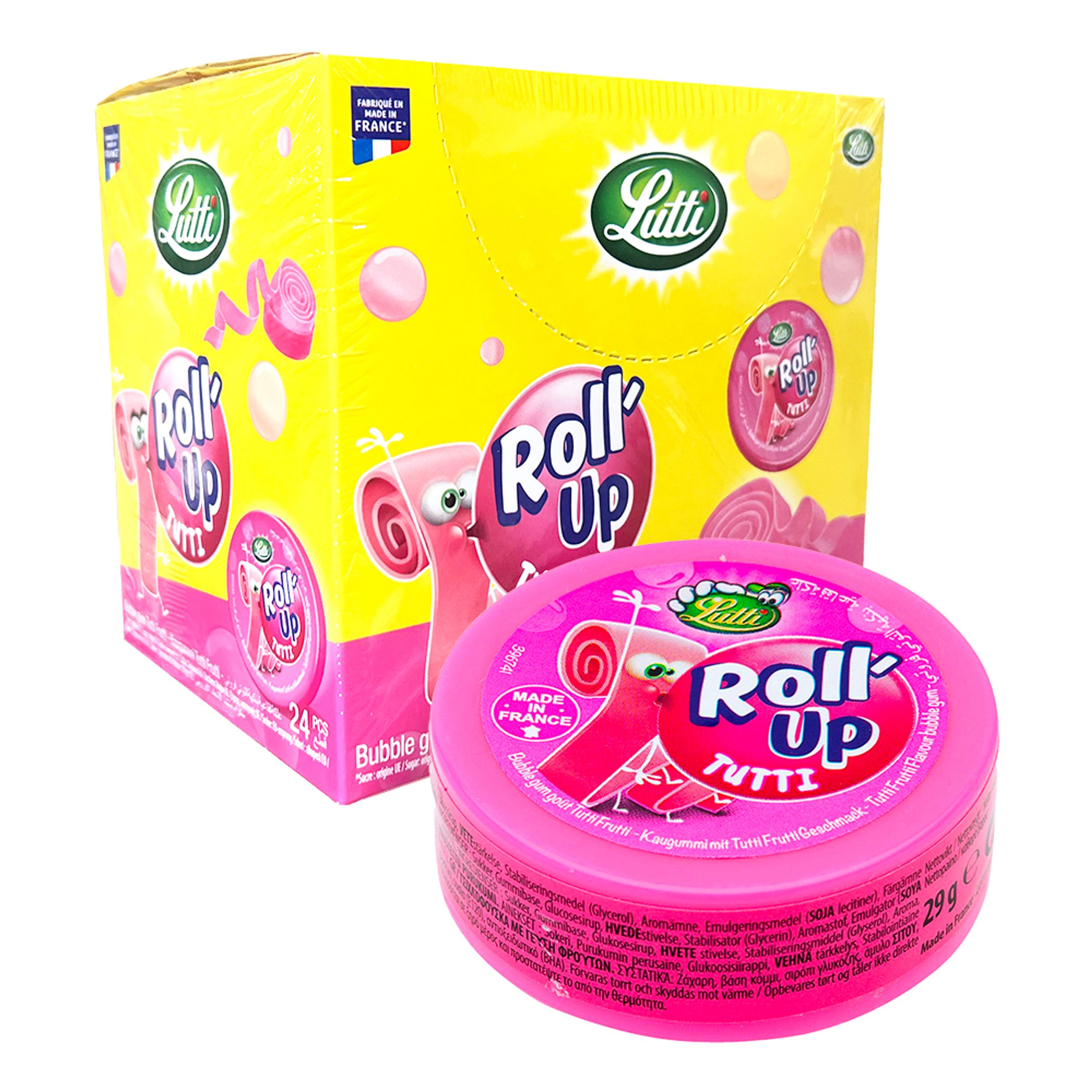 Roll-Up Tutti Frutti Tyggegummi Storpak - 24-stk