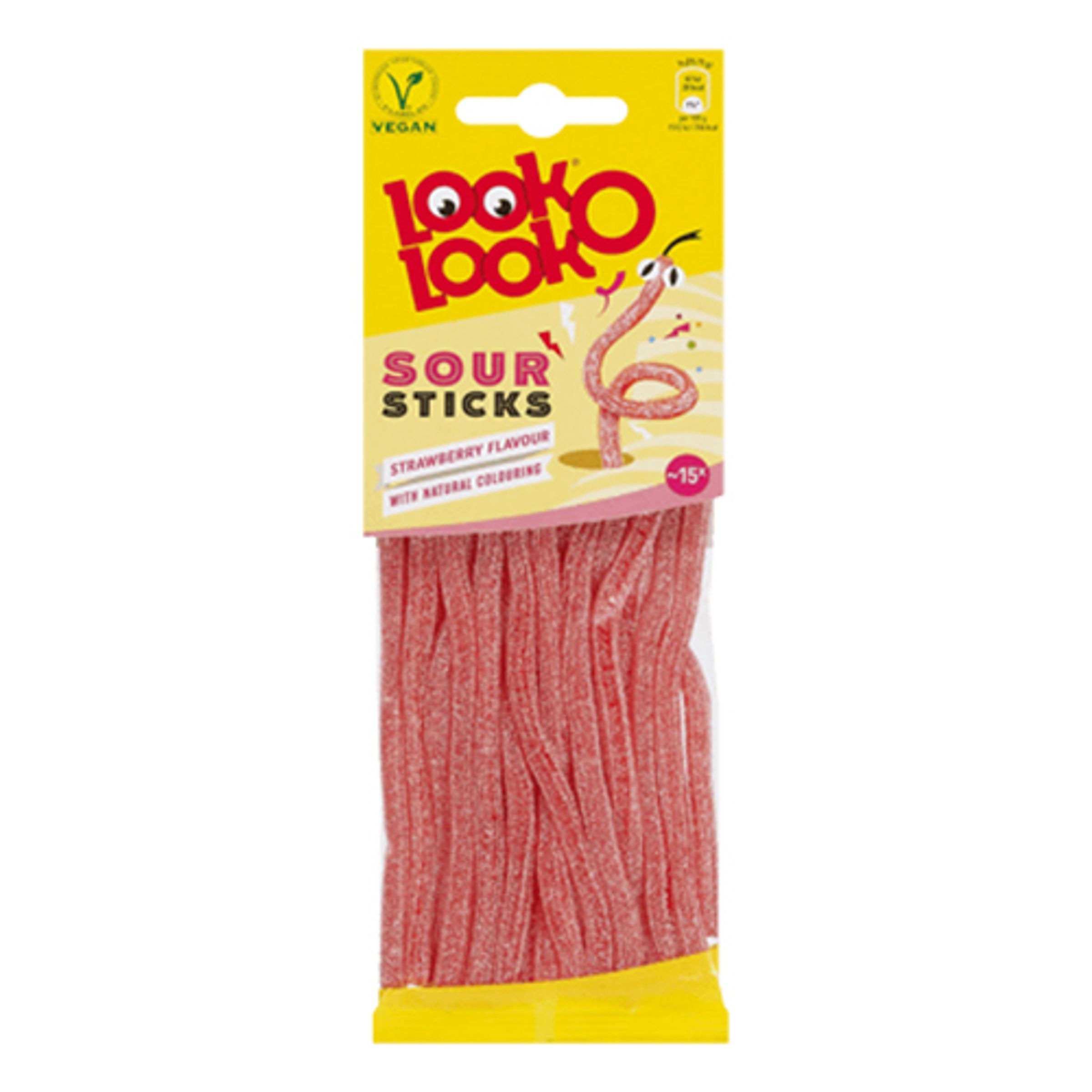 Look-O-Look Jordbærstænger - 90 gram