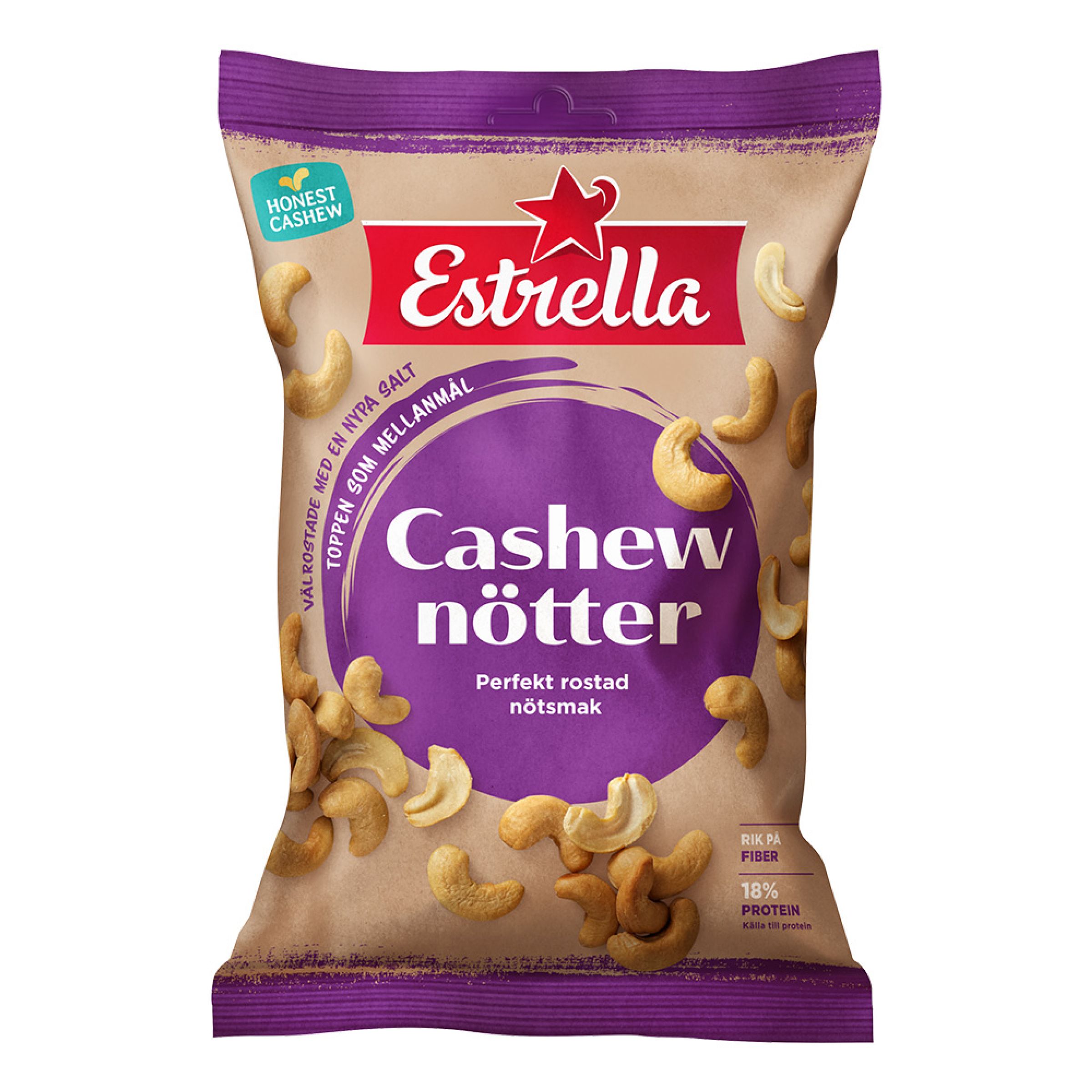 Estrella Salte Cashewnødder - 150 gram