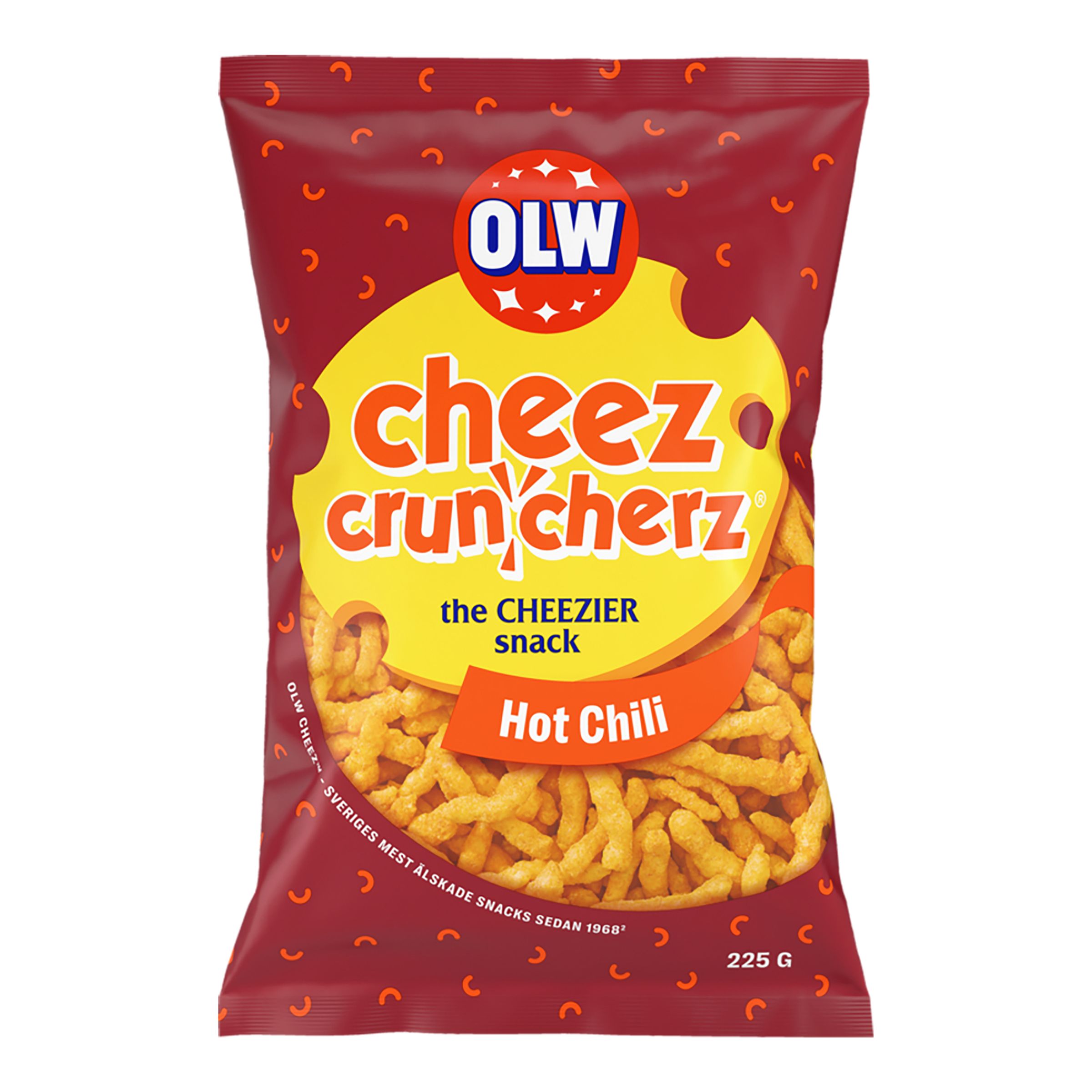 OLW Cheez Cruncherz Hot Chili - 225 gram