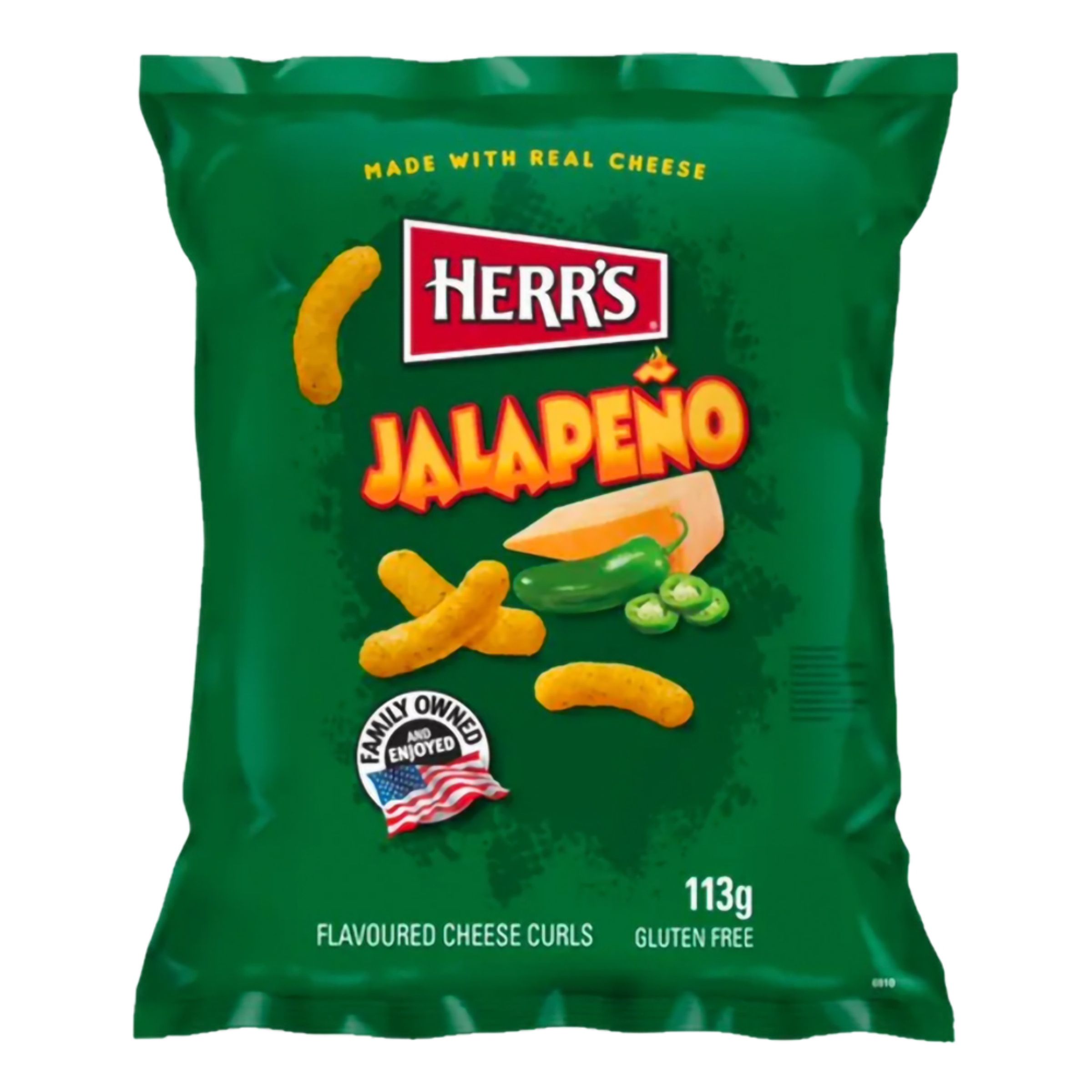 Herr's Jalapeño Cheese Curls - 113 gram