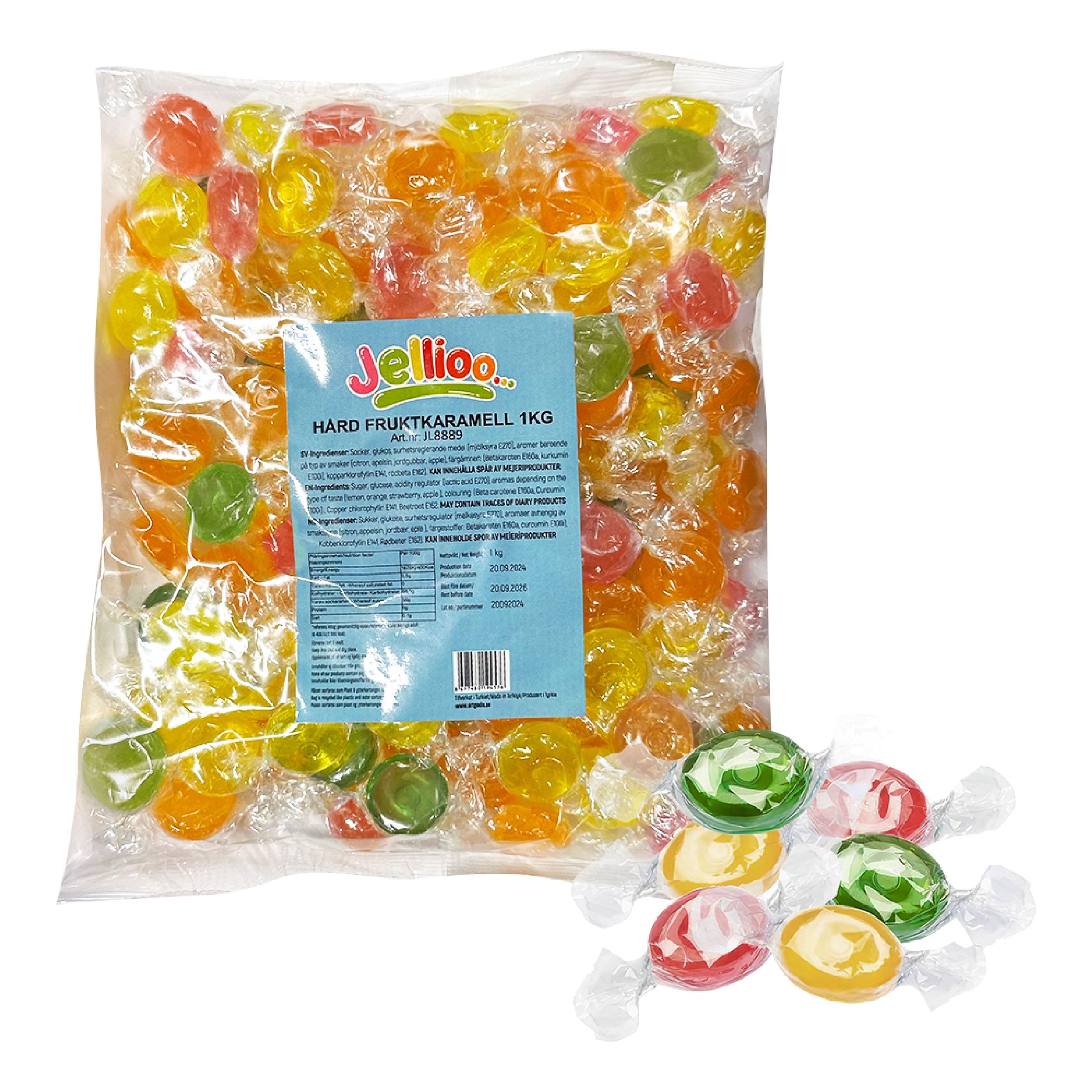 Hårde Frugtkarameller Økonomipakke - 1 kg